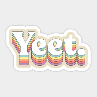 Yeet - Typographic Graphic Design Apparel Sticker